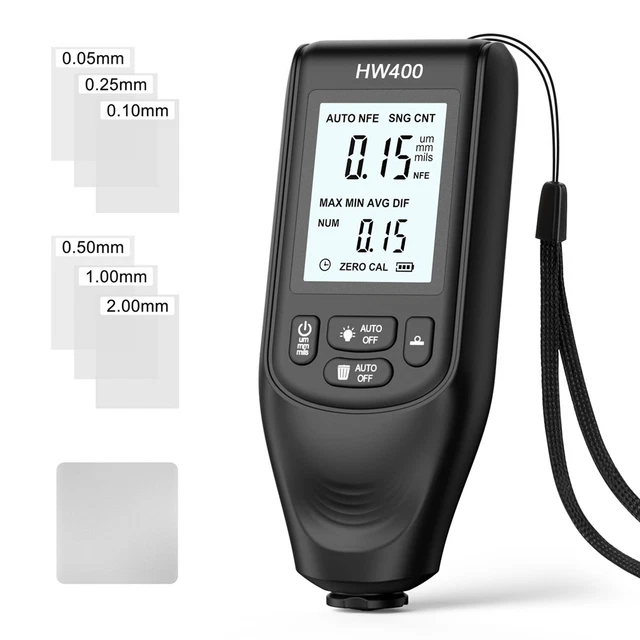 Mesureur D’épaisseur De Peinture Numérique – Portable, Précis à 1µm, écran Rétroéclairé