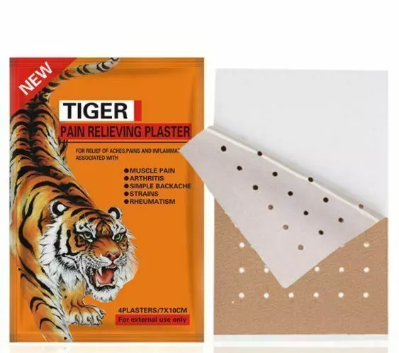 Tiger Pain Balm Relief Plaster Patches - 15 Pack - 60 pcs - 7 x 10cm - FAST POST