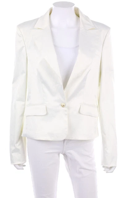 Blazer roberto cavalli CLASSE con rovesci colletto bottoni logo raso D 42 bianco