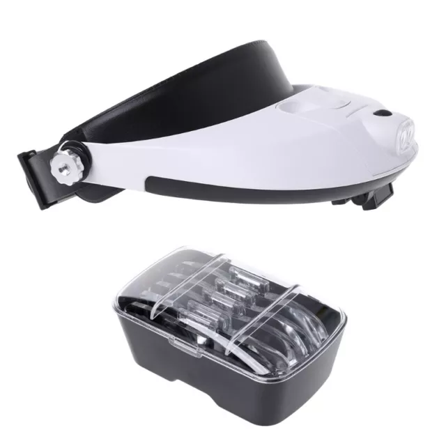 LED Lamp Light Headband Headset for Head Jeweler Magnifier Magnifying Glass Loup