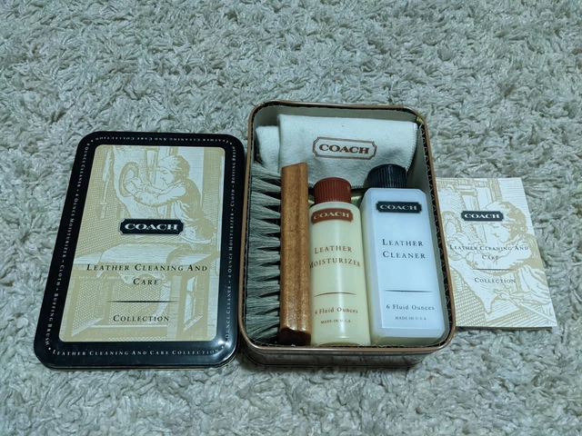 Conjunto de colección de limpieza y cuidado de cuero Coach vintage hecho en EE. UU. #1047 clásico