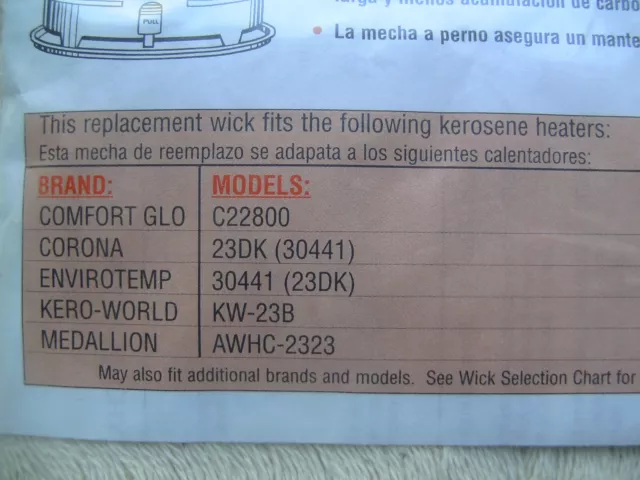 CORONA 22-DK A,B, C, 30465, XLDK KEROSENE HEATER WICK/*IGNITER,CLEAN  BRUSH/GUIDE