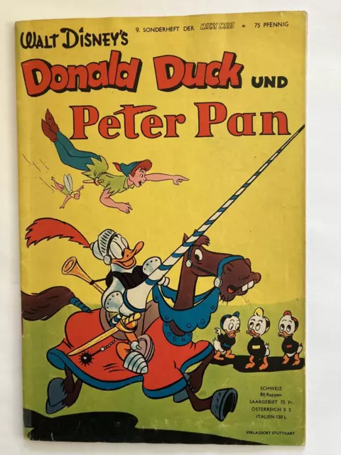 Micky Maus Sonderheft Nr.9, Donald Duck und Peter Pan, Ehapa-Verlag, Zustand 3