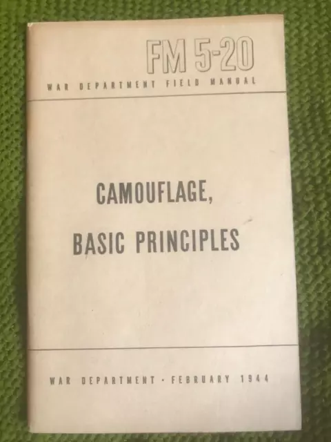 World War II Camouflage Basic Principles - US Army War Department Text