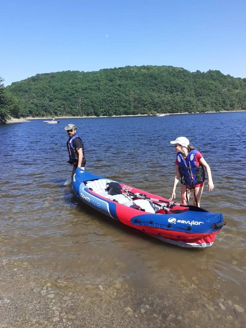 Bateau Gonflable Sevylor Caravelle K85 – 2 Pers. + 1 Enfant, PVC épais, Moteur 2,5 CV, Charge 250 Kg, Kit Réparation