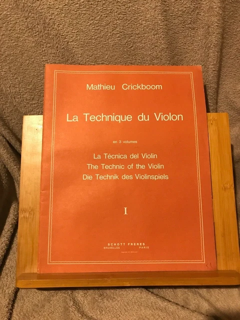 Mathieu Crickboom La Technique du violon Méthode partition éditions Schott