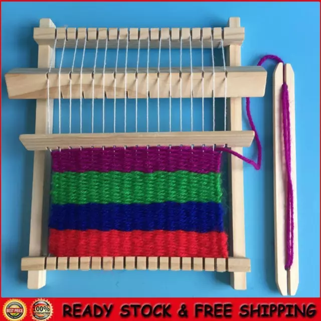 Wooden DIY Weaving Frame Multi-Craft Loom Adjustable Handmade for Beginners Kids
