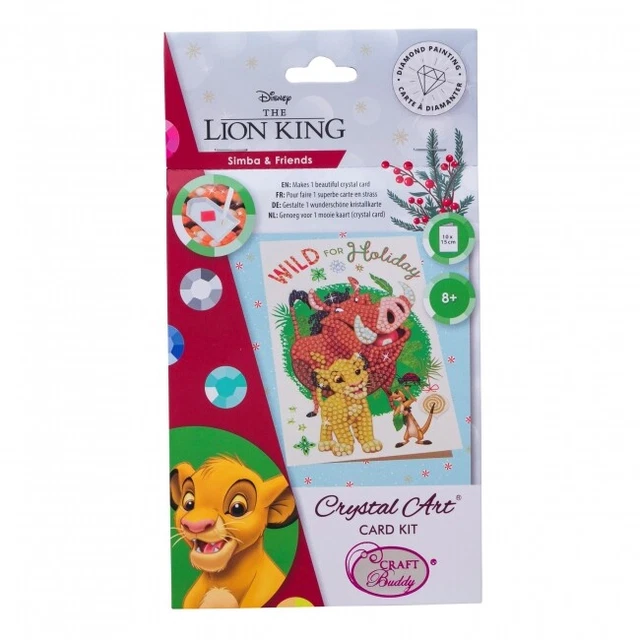 Crystal Art Disney Karten-Kit - Simba & Freunde