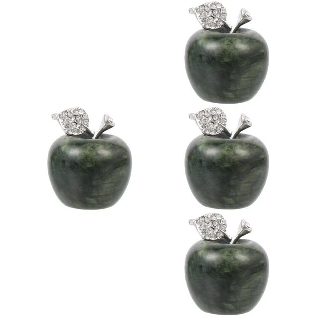 4 Count Apfel-Weihnachtsschmuck Kristall-Apfel-Ornament Statue Anmut