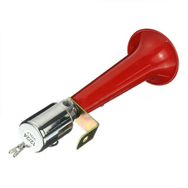 Super Loud Air Horn Red Single Trumpet Compressor Car Marine Truck Boat Part