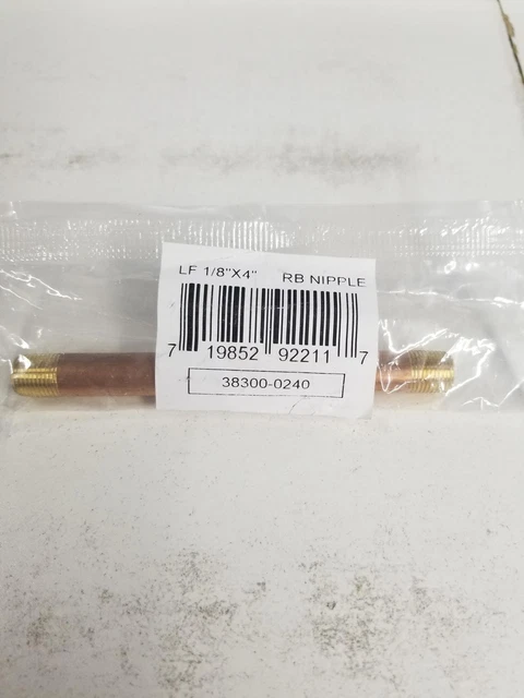 Low Lead Nipple Size: 1/8" W x 4" D