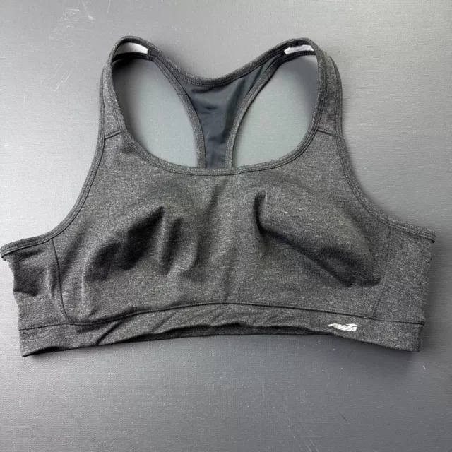 Avia Sports Bra Womens XXL, Dark Gray Racerback Stretch Active Wear