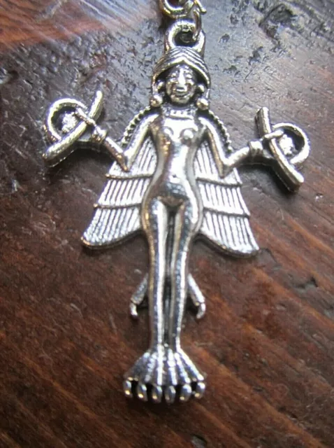 Lilith Goddess Silver Ancient Babylon Satanic Demoniac Deity Pendant Jewelry