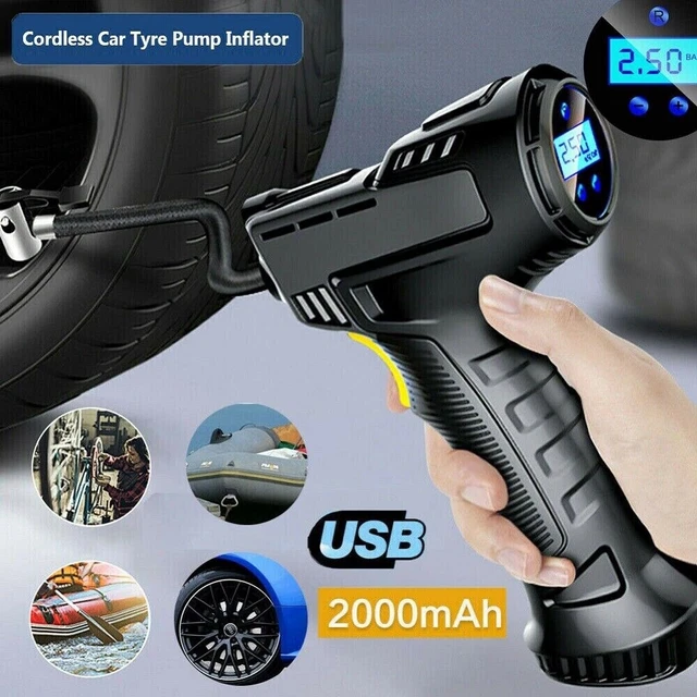 Cordless 12V Electric Car Tyre Inflator Pump Portable Tire Air Compressor Pump