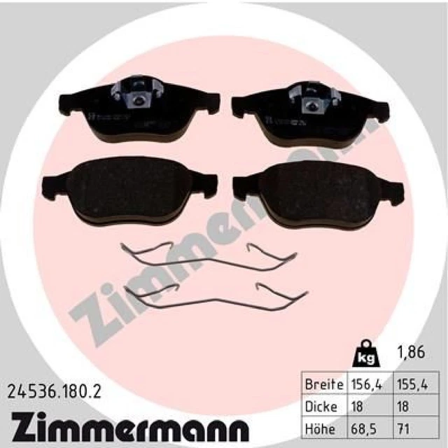 Zimmermann 24536.180.2 Kit pastiglie freno per freno a disco set pastiglie freno