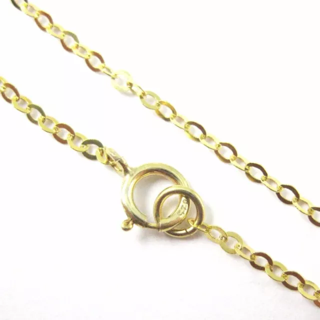 22K Gold plated Sterling Silver Necklace Chain 2mm Flat Cable Link (All Sizes)