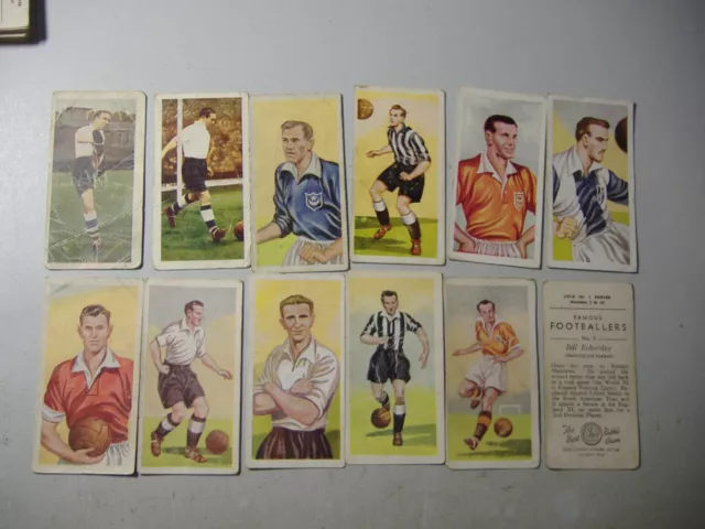 Chix trade cards Famous Footballers No1 series 12/48 variable condition