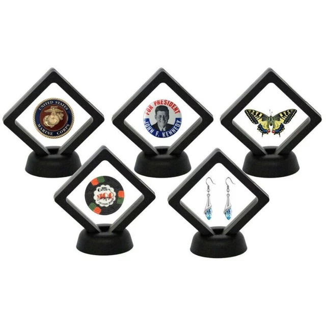 Ensemble de 2 supports d'affichage flottants de qualité supérieure 90 mm x 90