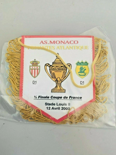Fanion De Football Finale Coupe De France 1973/1974 - AS Saint-Étienne Vs AS Monaco, Vintage Français