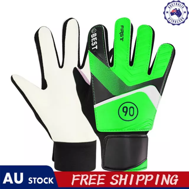 Goal Keeper Gloves Anti-Slip Soccer Goalie Gloves for Kids Adults (Green 5)