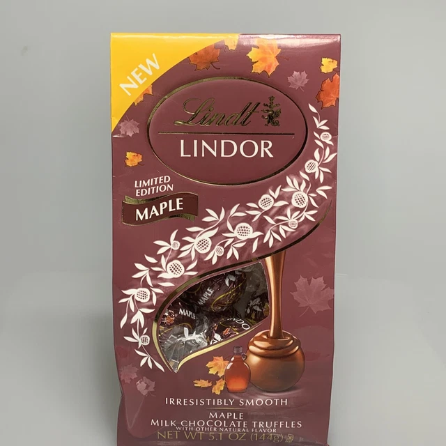 LINDT LINDOR MAPLE 5.1 Oz (144G) Exp 02/28/2023 Limite Edition Truffles ...