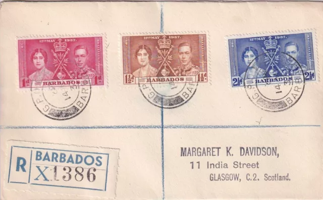 Barbados 1937 Coronation Omnibus First Day Cover