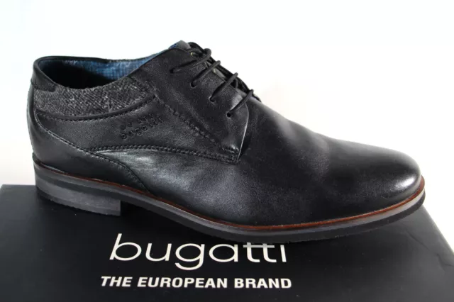 Bugatti Uomo Lacci da Scarpe con Lacci Scarpe Basse Sneaker Nere Nuove