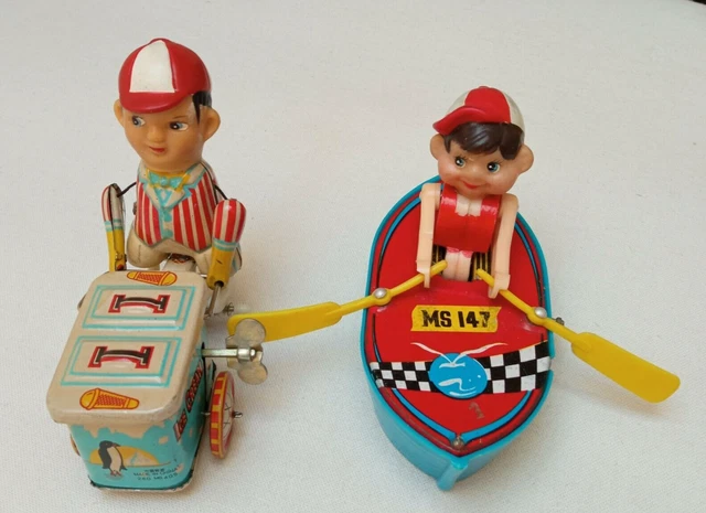 JOUET ANCIEN : Mobile à bascule ancien Couple D'alsaciens en métal