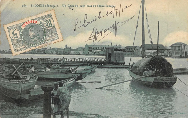 Carte Postale Ancienne Sénégal – Saint-Louis Marché De Guet N’Dar – Années 1900