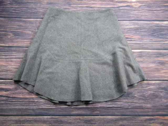 Madewell Womens Size 4 Wool Blend Gray Pleated Mini Skirt Short Preowned