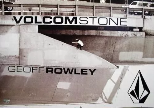 VOLCOM 2004 Geoff Rowley B&W skateboard promo poster Flawless NEW old stock