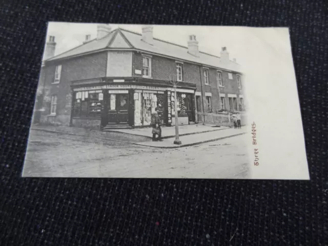 JS Brown London House Three Bridges Crawley Postcard Social History Shop Front -