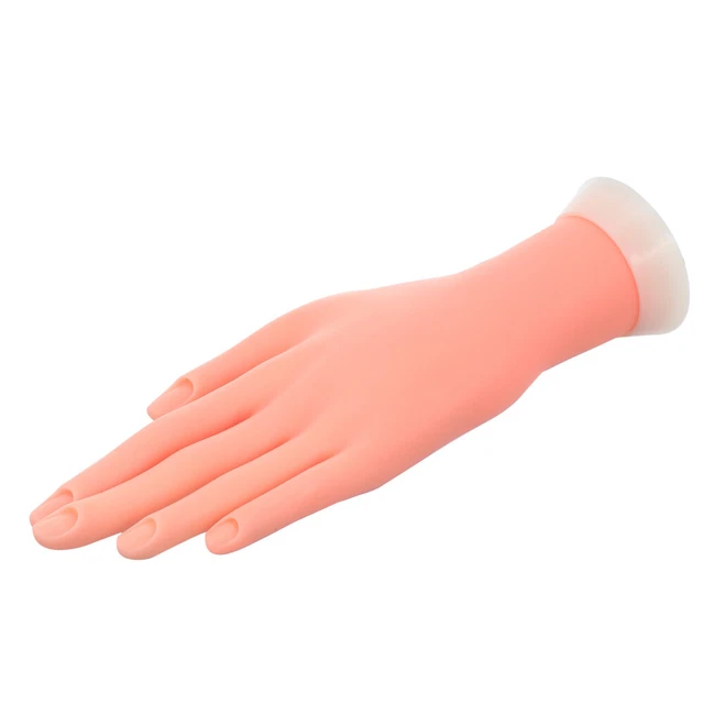 Práctica de arte en uñas práctica manual silicona práctica manicura manual mano falsa