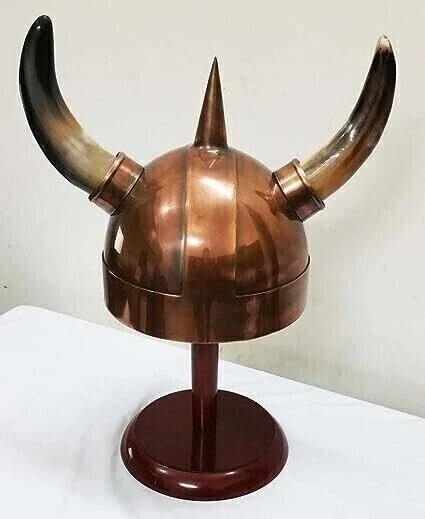 Casque de viking métallique avec cornes