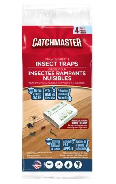 Catchmaster Spider & Insect Glue Traps, Non-Toxic, 4-pk
