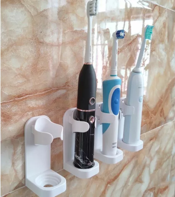 4 pcs Electric Toothbrush Holder Traceless Toothbrush Stand Rack Wall-Mounted