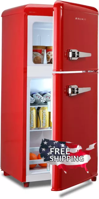 Mini Refrigerator 2.7 Cu Ft Stainless Steel Single Door Small Fridge Dorm  Office