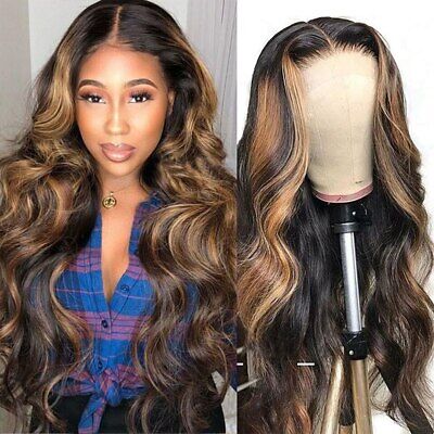 Blonde Lace Front Wigs Body Wave Lace Part Wig Pre Plucked Brazilian Hair Wigs