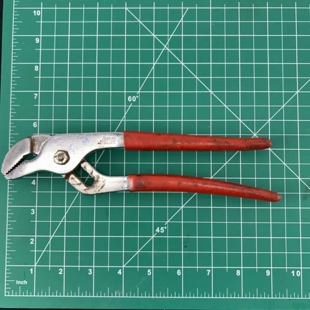 Snap-On Tools USA 90AP Slip-Joint Pliers 9" Adjustable Groove - Red Grip See Pic
