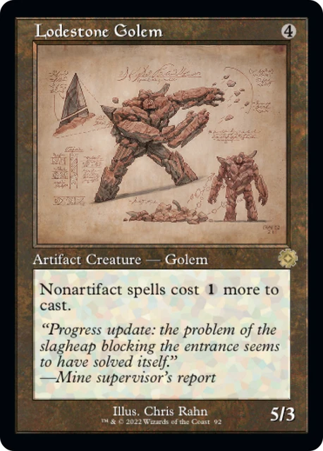 x1 Lodestone Golem Schematic The Brothers War: MTG #92/126 MAGIC