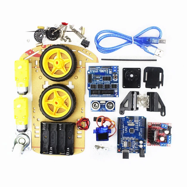 DIY 2WD Ultrasonic Avoidance Tracking Motor Smart Robot Car Chassis Wheel Kit