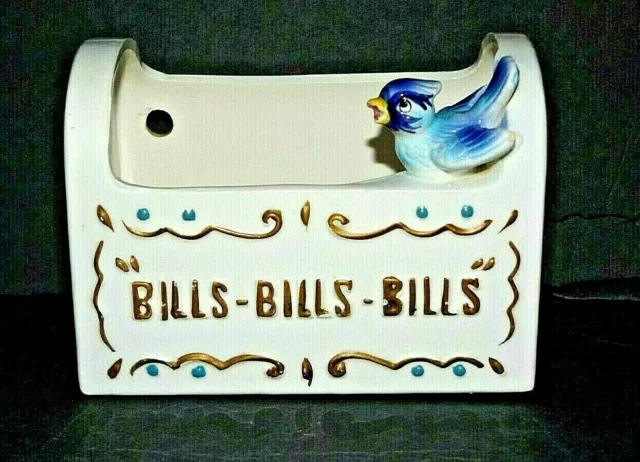 Vintage US MAIL BOX Anthropomorphic BLUE BIRD Planter TV LAMP