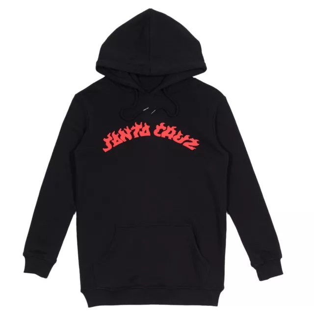 Santa Cruz Ringed Flamed Hand Black Youth Hoodie