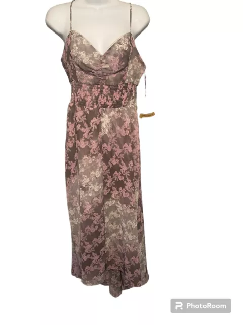 PRINCESS VERA WANG Women's Size L Floral Cutout Purple/Gray Hi Low Dress Nwts