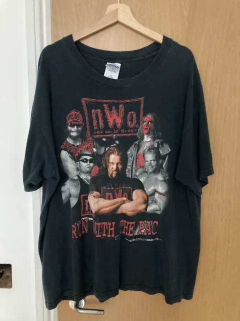 Vintage 90s WCW NWO WOLF PACK Wrestling T Shirt XL -  RARE