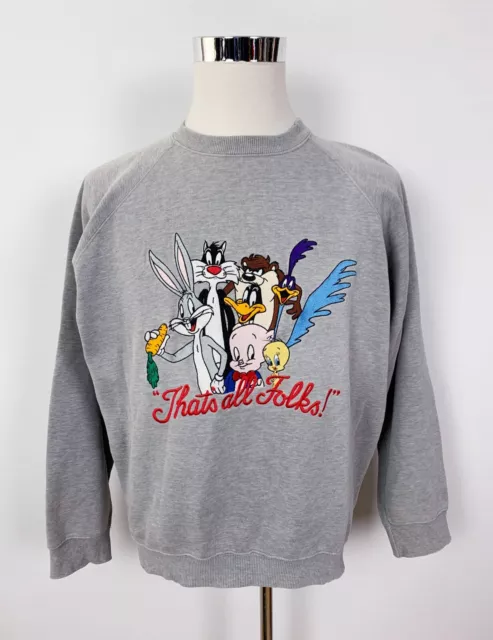 Vintage Acme Clothing Looney Tunes Mens Character Jumper Windbreaker 1993 Size L