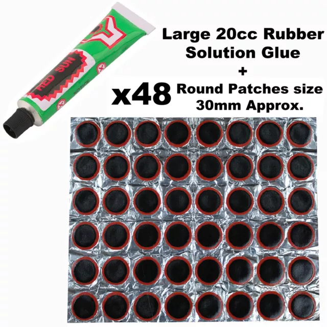 Round Rubber puncture patches bicycle bike tire tyre tube repair cycle patch kit