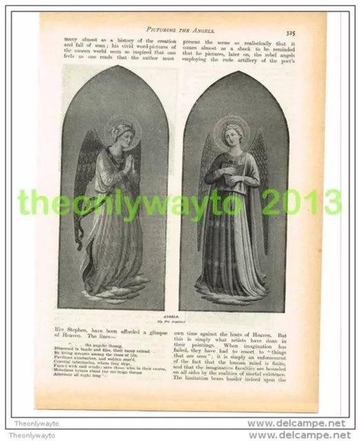 ANGELS BY FRA ANGELICO (1), THE QUIVER, Book Illustration (Print), c1897