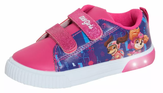 Girls Paw Patrol Light Up Trainers Kids Skye Flashing Lights Sports Shoes Pumps