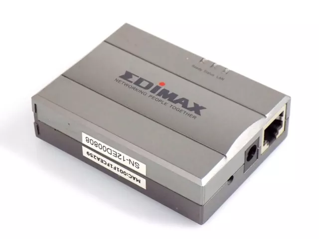 EDIMAX PS-1208MF USB Fast Ethernet Printserver für Drucker/Scanner mit Netzteil